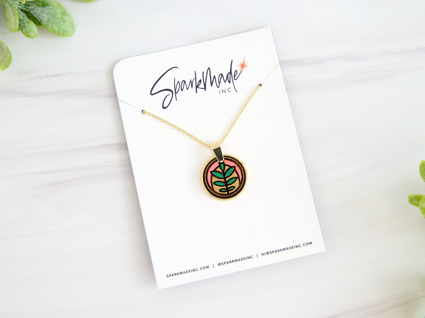 Life Growing Hand Painted Necklace