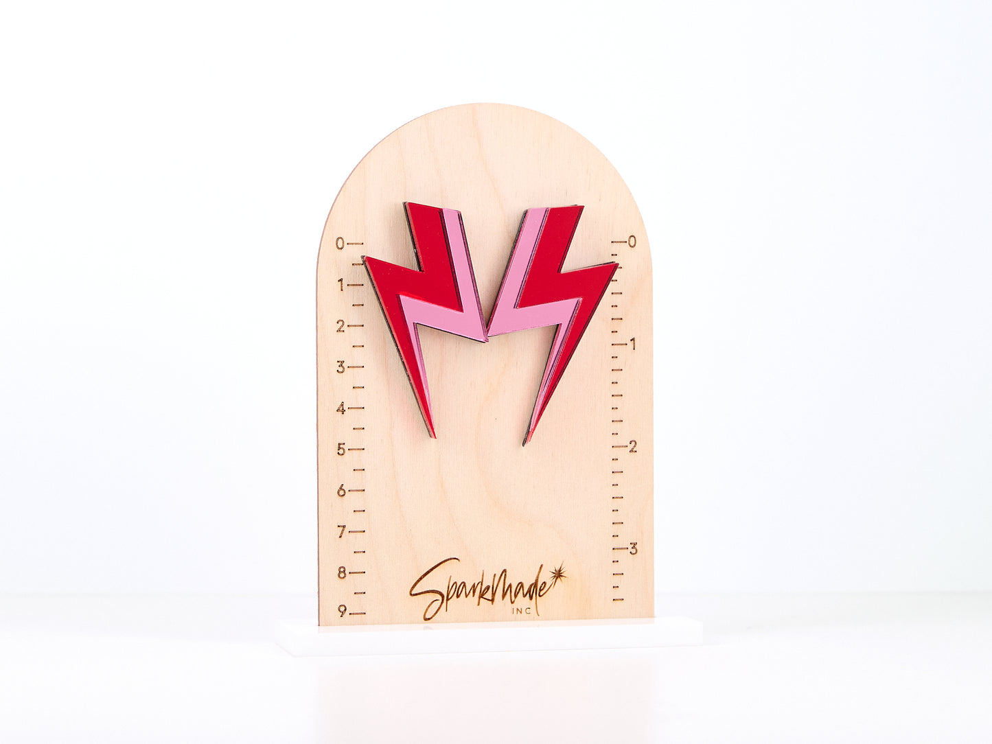 Lightning Bolt Mirror Acrylic Statement Earrings