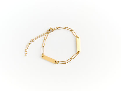 Personalized Mini Bar Paperclip Bracelet