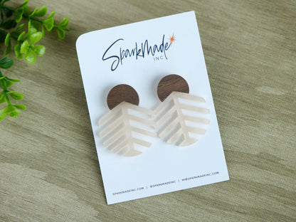 Oasis Acrylic Earrings - Pearlescent Champagne