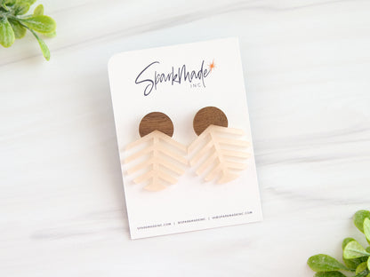 Oasis Acrylic Earrings - Pearlescent Champagne