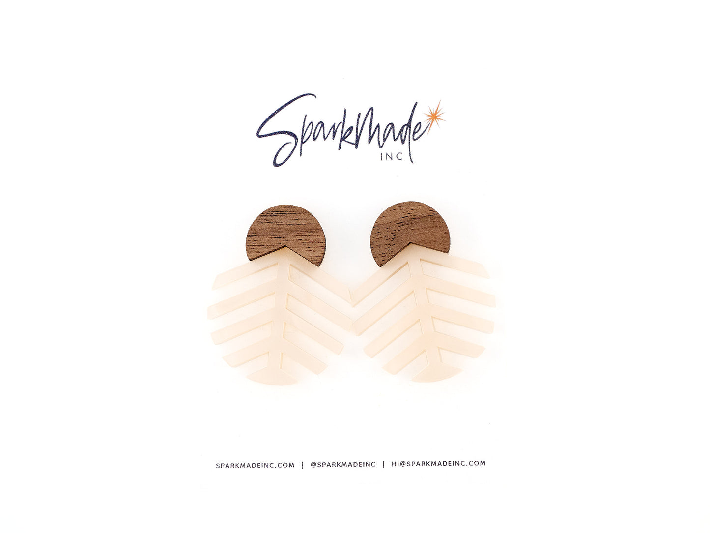 Oasis Acrylic Earrings - Pearlescent Champagne