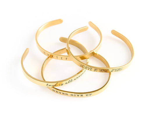 Personalized  Stainless Steel Bangle Bracelet