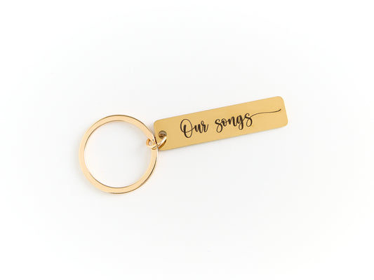 Personalized Spotify Playlist Stainless Steel Keychain