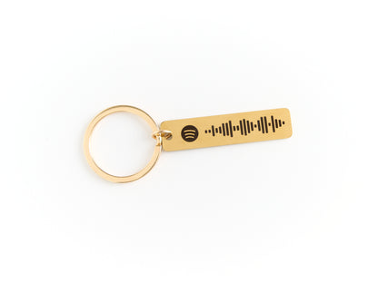 Personalized Spotify Playlist Stainless Steel Keychain