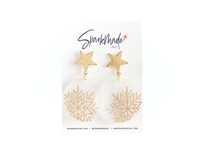 Snowflake Christmas Earrings