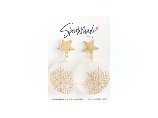 Snowflake Christmas Earrings