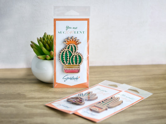 Succulent Hand Painted Magnets - 9 Different Designs!