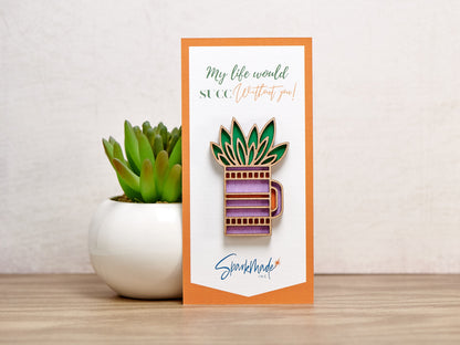 Succulent Hand Painted Magnets - 9 Different Designs!
