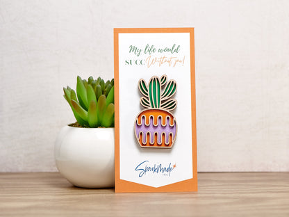 Succulent Hand Painted Magnets - 9 Different Designs!