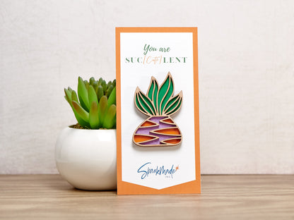 Succulent Hand Painted Magnets - 9 Different Designs!