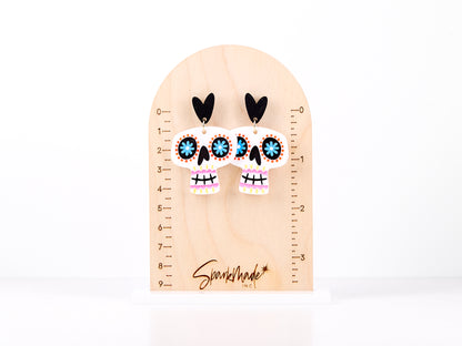 Sugar Skull Earrings - White