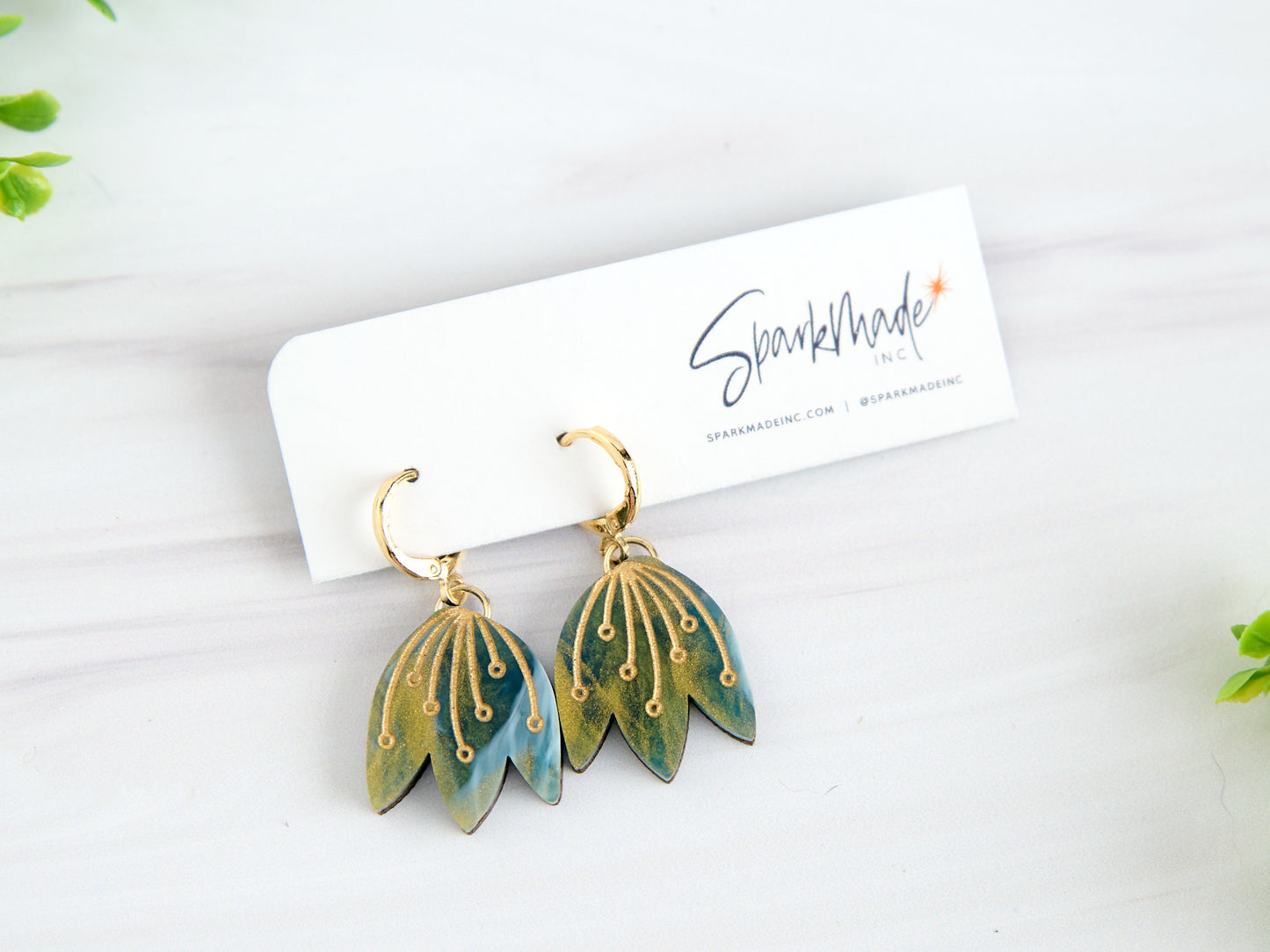 Tulip Earrings Blue