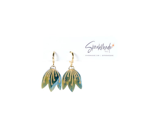 Tulip Earrings Blue