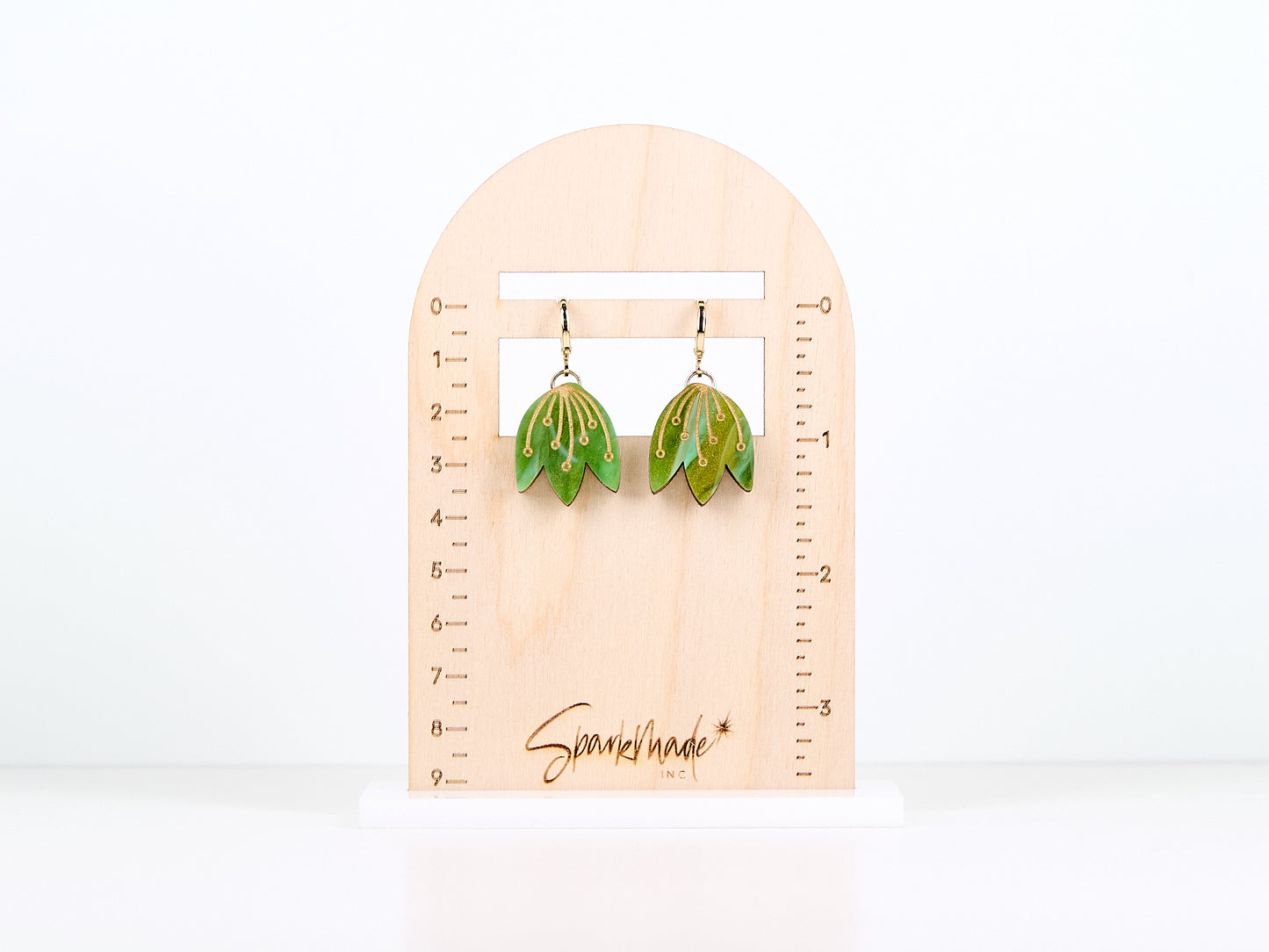Tulip Earrings Green
