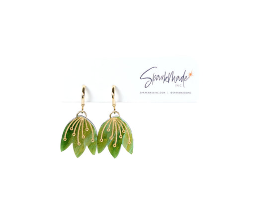 Tulip Earrings Green