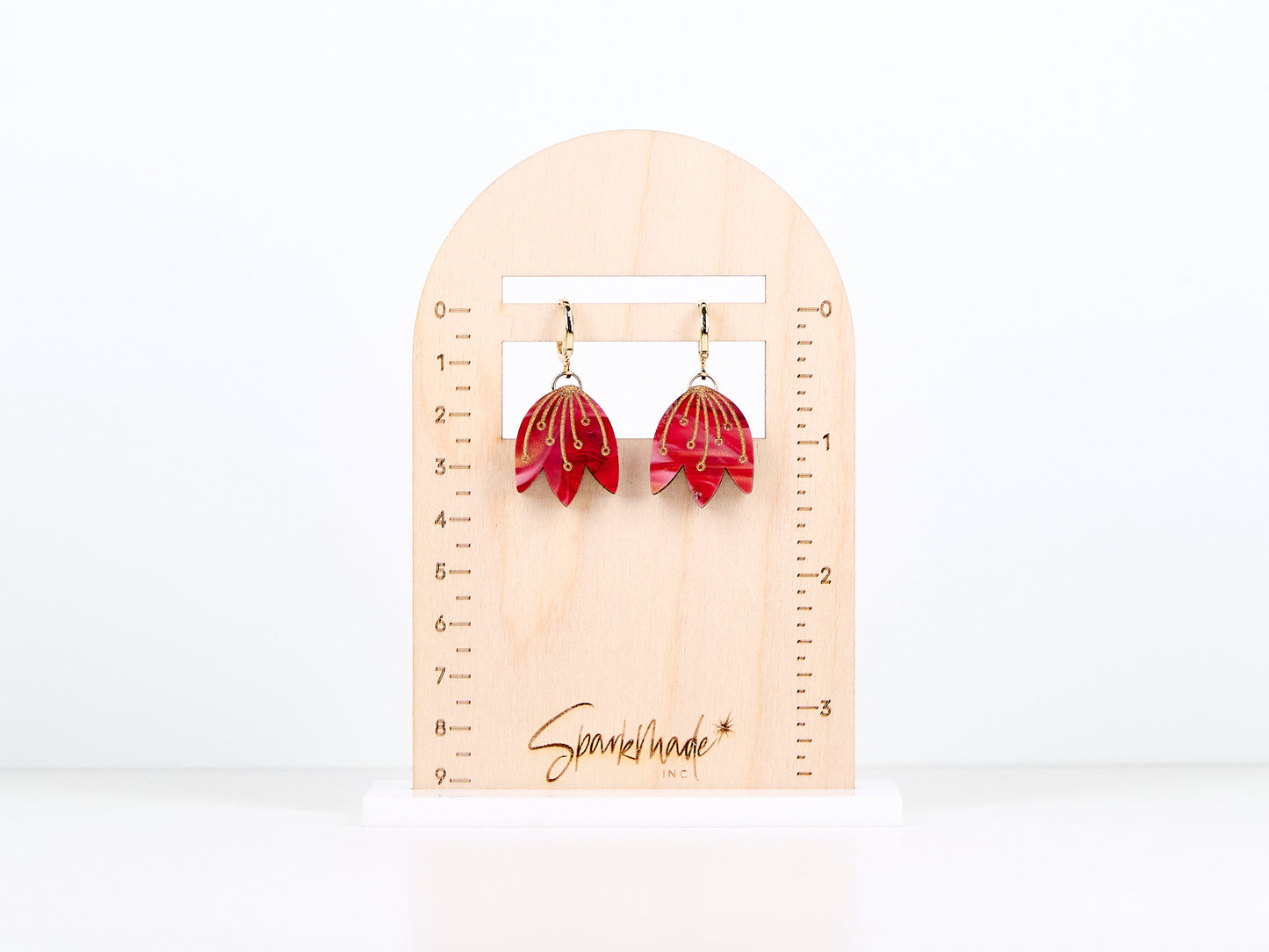 Tulip Earrings Red