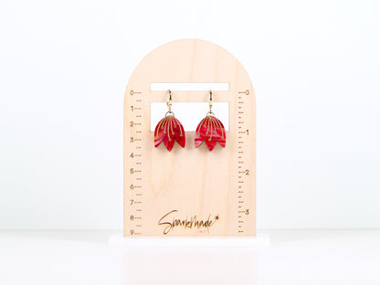 Tulip Earrings Red