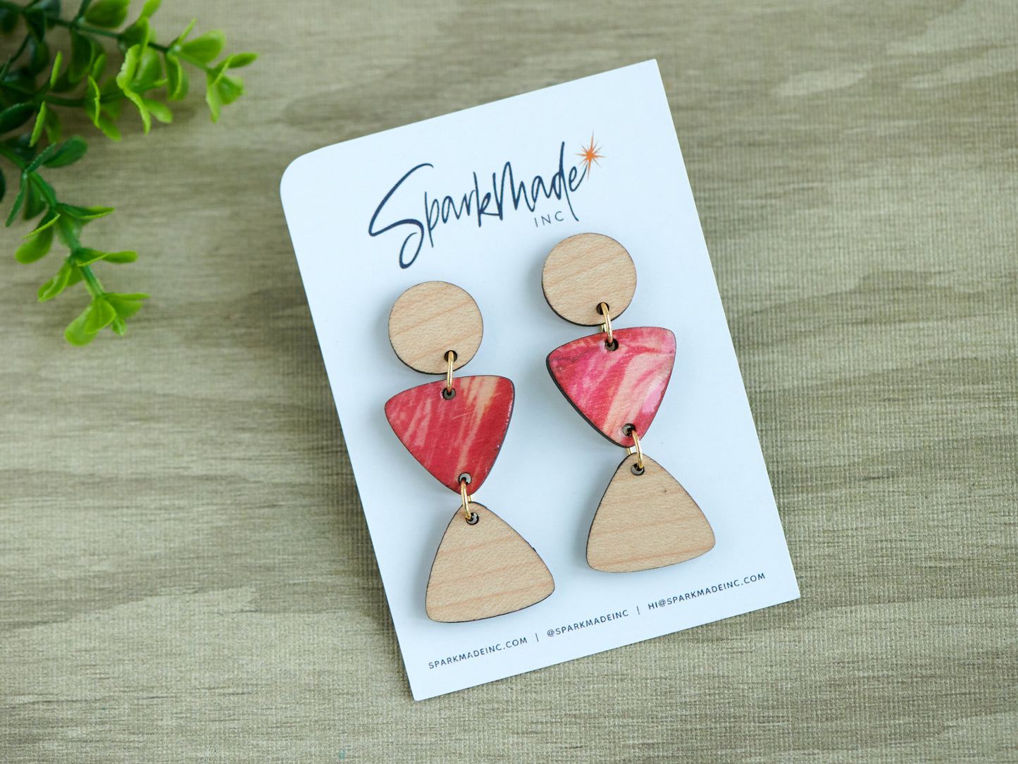 Tyra Drop Earrings - Pink