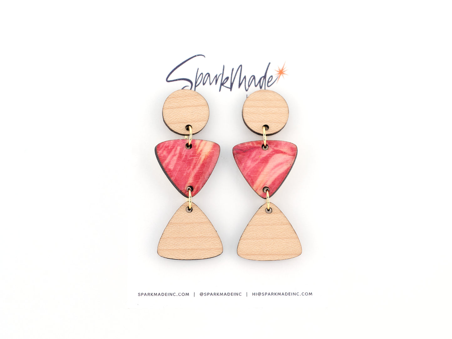 Tyra Drop Earrings - Pink